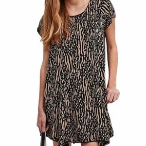 Silence & Noise Women's Small Swing Animal Print Trapeze Dress